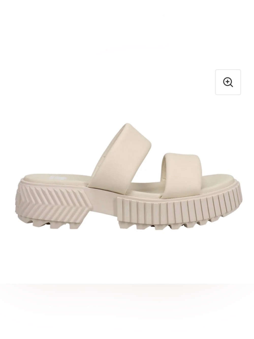 Women's Chunky Slide Sandals in Beige